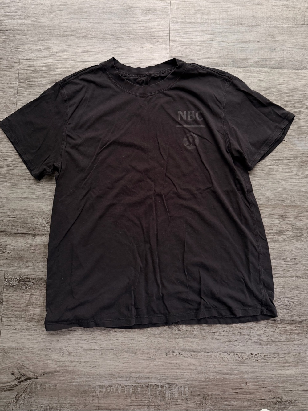 lululemon athletica all yours t shirt in Black with NBC lulu logo